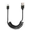Kabel USB/MicroUSB SPIRALNY 1m LAMPA