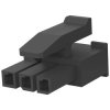 Socket housing, 3 pole, pitch 3 mm, straight, black, 1445022-3