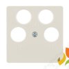 BERKER B.KWADRAT Płytka czołowa do gniazda antenowego 4-wyjścia (R/TV/SAT/SAT) krem połysk 148402 HAGER