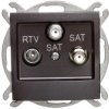 IMPRESJA Gniazdo antenowe RTV-SAT-SAT antracyt GPA-Y2S/m/50