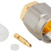 SMA plug 50 Ω, RG-405, Belden 1671A, solder connection, straight, 132188