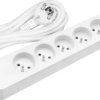 Przedłużacz przenośny 6- Krotny z uziemieniem /z przesłonami styków, przewód 1.0mm2, 1.5m/G6FD11B