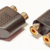 Adapter RCA (chinch) gniazdo / 2x gniazdo