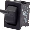 Toggle switch, black, 1 pole, latching, On-Off-On, 6 A/250 VAC, silver-plated, 1818.1102
