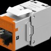 77947 Keystone module, Cat.6a STP, RJ45 socket / LSA, orange