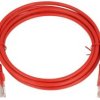 Kabel; patchcord; U/UTP; CAT 5e; 2m; czerwony; RJ4520Ro; linka; CCA; okrągły; PVC; 2x wtyk RJ45; Goobay; RoHS