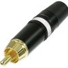 Złącze męskie RCA/Cinch NYS373-9 Rean AV NYS373-9 złącze męskie proste Ilość styków: 2 czarny, biały 1 szt.