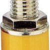 Gniazdo bananowe montażowe BKL Electronic 72308, izolowane, O 4 mm, 16 A, żółte