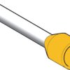 Insulated wire end ferrule, 6.0 mm², 26 mm long, DIN 46228-4, yellow, DZ5CE063D