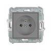 ICON Mechanizm gniazda pojedynczego z uziemieniem 2P+Z (bez przesłon torów prądowych) szary mat 27IGP-1z