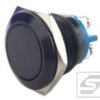 Przycisk wandaloodporny PW19PBL;2A; 250V;czarny;19mm;płaski;chwilowy