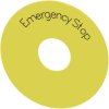 Etykieta podkładkowa żółta 75mm do otworu 22mm z inskrypcją /EMERGENCY STOP/ SIRIUS ACT 3SU1900-0BB31-0DA0