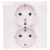 AS Gniazdo podwójne z/u Schuko ecru GP-2GS/27