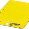 PVC device marker, (L x W) 12.1 x 27 mm, yellow, carrier card with 30 pcs, 0828891