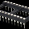 IC socket, 24-pin, super flat, turned, gold-plated