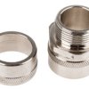 Łącznik do kanałów kablowych Adaptaflex gwint M25 25mm Złącze proste Mosiądz IP40 Srebrny