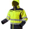 Kurtka robocza ostrzegawcza softshell z kapturem, żółta, rozmiar L 81-700-L
