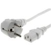 Kabel zasil. PC 1,8m komp. biały OMY3x0,75 10A 250V