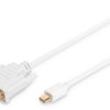 Adapter cable, 2 m, white, Mini-DisplayPort plug, straight to DVI-D Dual Link (24+1) plug, straight, AK-340305-020-W