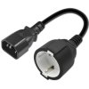 Qoltec Adapter IEC 320 C14/ SCHUKO 0.15M
