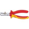 VDE-stripping pliers for plastic-coated cables, rubber-coated cables, with an opening spring, 10 mm², AWG 8, cable Ø 5 mm, L 160