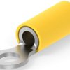 Insulated ring cable lug, 3.0-6.0 mm², AWG 12 to 10, 5 mm, yellow, 32883