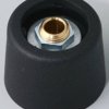 Rotary knob, 4 mm, plastic, black, Ø 20 mm, H 16 mm, A3120049