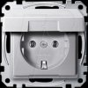 MEG2311-0460 Socket insert with hinged cover - System M, aluminium
