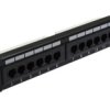 Patch Panel Rack 10 Cali 1U Kat.5E 12P Utp Czarny Neku