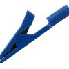 Zacisk krokodylkowy 8A izolowany 4mm Niebieski Hirschmann Test & Measurement