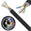 Kabel sieciowy U/UTP kat.5e skrętka 4x2x0,5mm zewnętrzny suchy z podwójną powłoką PVC + PE czarny NEKU