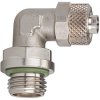 Angle screw-in fitting, L 22 mm, 18 bar, brass, nickel-plated, for hose, 110560