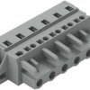 Socket header, 6 pole, pitch 7.5 mm, angled, gray, 231-206/031-000