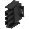 Plug housing, 3 pole, pitch 6.35 mm, straight, black, 1-480700-9