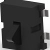 Short-stroke pushbutton, 1 Form A (N/O), 1 mA/12 VDC, unlit , actuator (black), 40 g, SMD, 2331372-1