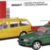 Herpa 012249-007 H0 Model samochodu Volkswagen Passat Variant B5, miodowo-żółty i mchowo-zielony