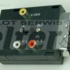 Scart adaptor IN wt-gn scart 3xCINCH z przeł.