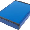 Aluminum enclosure, (L x W x H) 220 x 165 x 31 mm, blue, IP54, 1455R2201BU