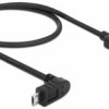 Delock Kabel USB USB 2.0 Złącze męskie USB-A, Złącze męskie USB Micro-B 0.50 m czarny styki pozłacane 83849