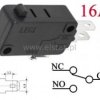 Przełącznik krańcowy bez dźwigni 16A 250V; 4,8mm