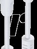 BS80204-128-G Antenna cable with ferrite, >100dB, white, 3,75m