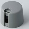 Rotary knob, 4 mm, plastic, gray, Ø 20 mm, H 16 mm, A1020048