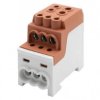 Blok rozdzielczy DBR 200A (1x70,1x35 / 6x16) Al/Cu - brązowy