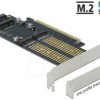 90486 PCIe x16 > 2 x M.2 Key B + 1 x mSATA