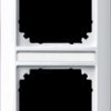 385219 1-M, cover-frame, 2-gang, polar white glossy, with label holder