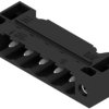 Pin header, 5 pole, pitch 5.08 mm, angled, black, 1837660000