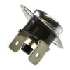 Termostat; bimetaliczny z resetem; KSDA-313R-130v; NC; 130°C; 10A; 250V AC; metal fi 16x12mm z uchwytem; konektory 6,3mm pionowe