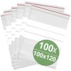 Quadrios 23Sa069 Grip Seal Bag Transparent Polyethylene 100mm X 120mm 100 Pieces