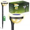 2x Lampa Solarna Ogrodowa LED LILA Wbijana Zewnętrzna Dekoracyjna 3000K LUMILED