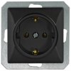 Opal Gniazdo wtyczkowe pojedyncze 2P+Z Schuko kolor czarny matowy GPT-17 Op moduł CZ